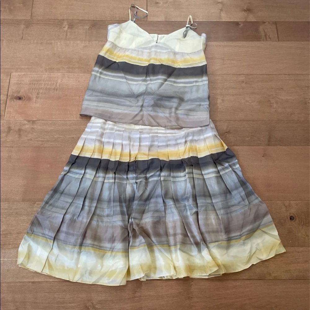 Theory skirt and top silk set! New!